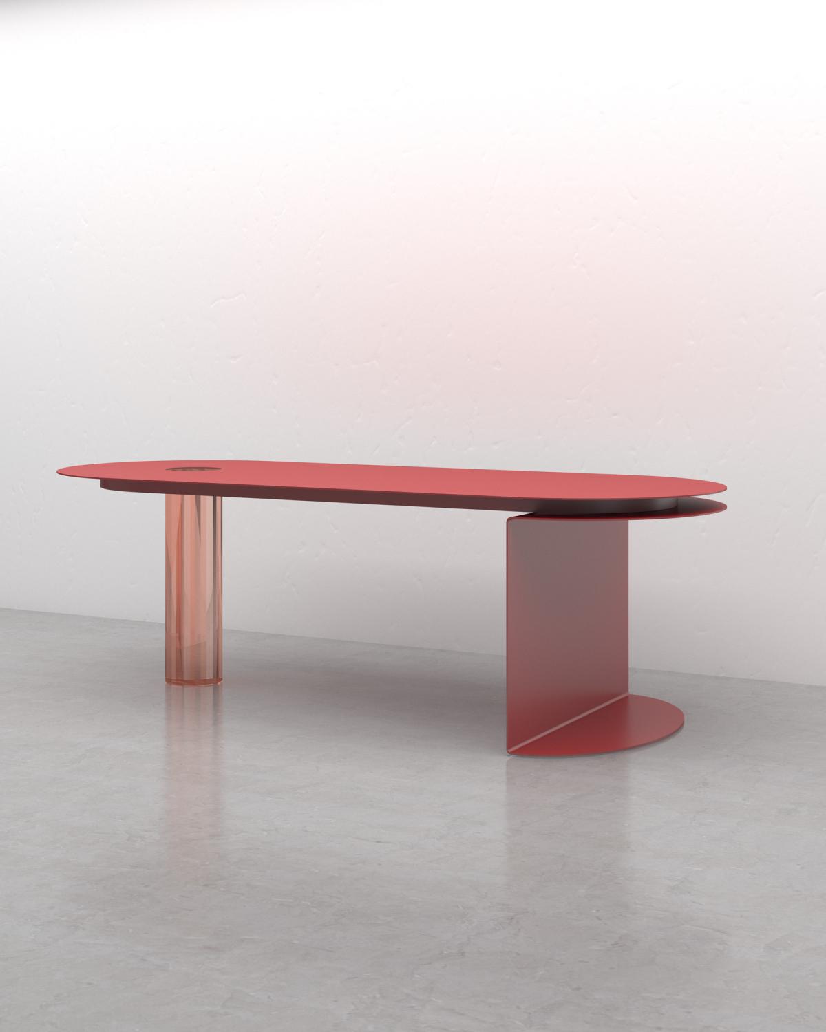 LANGERTISCH Rubrum - Product Design - Aluminium Table - Contemporary Object - Hamburg Design - detail